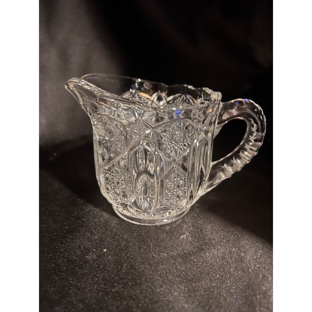 Early American Pressed Glass Creamer Pitcher